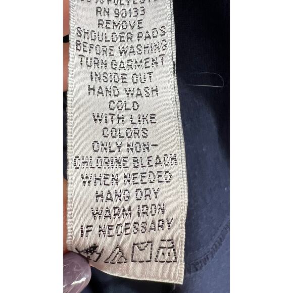 Linea Louis Dell'Olio Blazer Womens XL Blue Gold Button Jacket Career Academia - Picture 12 of 14